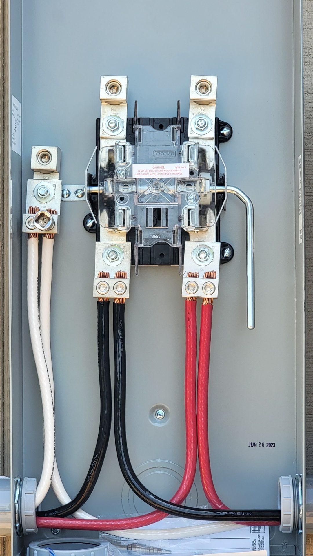 Completed exterior disconnect equipment installation
